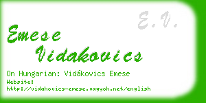 emese vidakovics business card