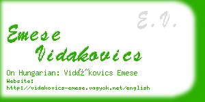 emese vidakovics business card